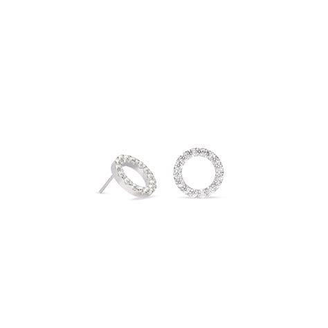 Earrings Sparkling Circle silver-crystal – COEUR DE LION (UK-WORLD)