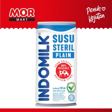 Jual Indomilk Sterile Milk Susu Steril Plain Ml Shopee Indonesia