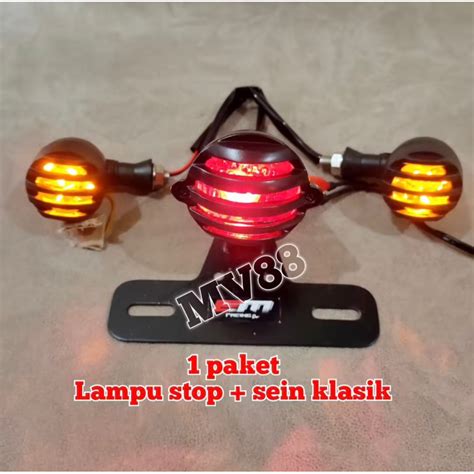 Jual Paket Stoplamp Lampu Rem Sein Teralis Sen Grill Tralis Motor