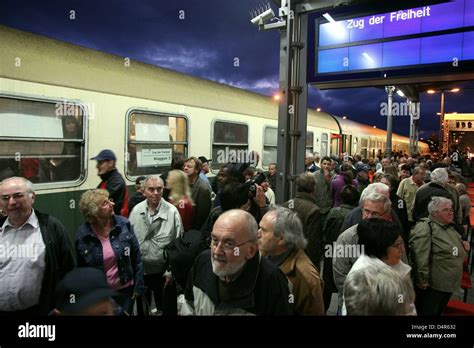 The ?Train of Freedom? stands in the station in Hof, Germany, 01 ...