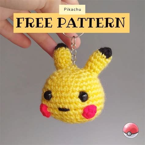 Free Crochet Pattern Pikachu Keychain