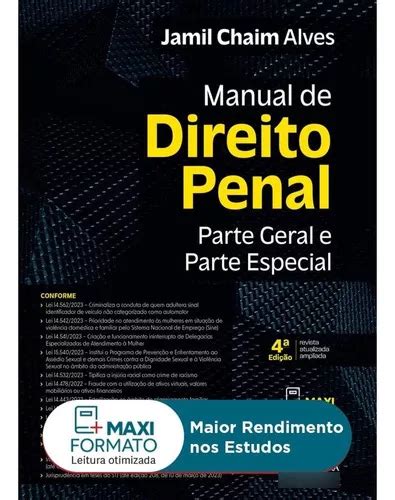 Manual De Direito Penal Parte Geral E Parte Especial 4ª Edição 2023