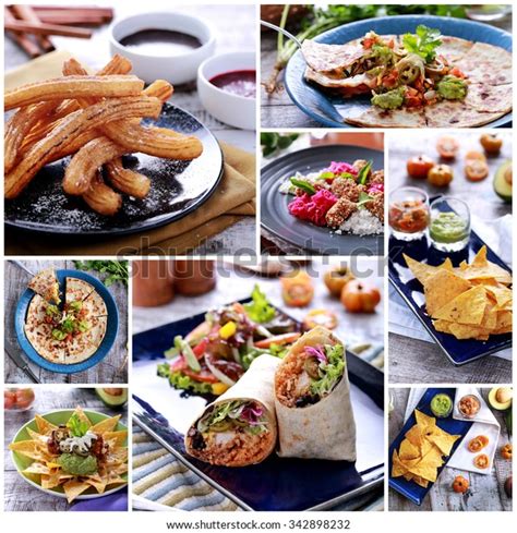 Portrait Various Mexican Food Buffet Close Stock Photo 342898232 ...