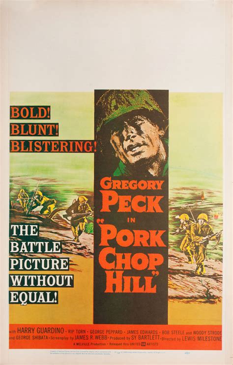 Pork Chop Hill Original 1959 U.S. Window Card Movie Poster ...