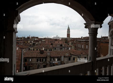 View Of Venice From The Scala Contarini Del Bovolo Italy Stock Photo