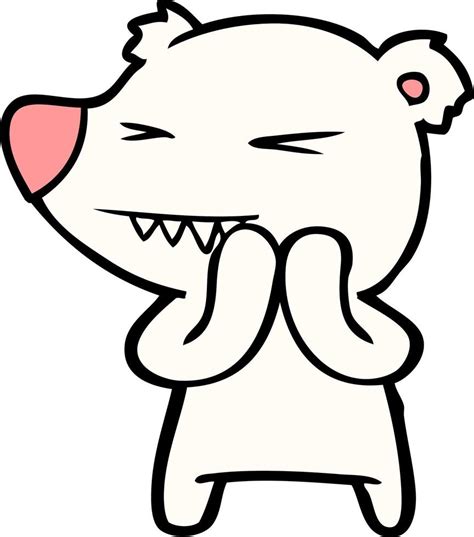 angry polar bear cartoon 12474777 Vector Art at Vecteezy