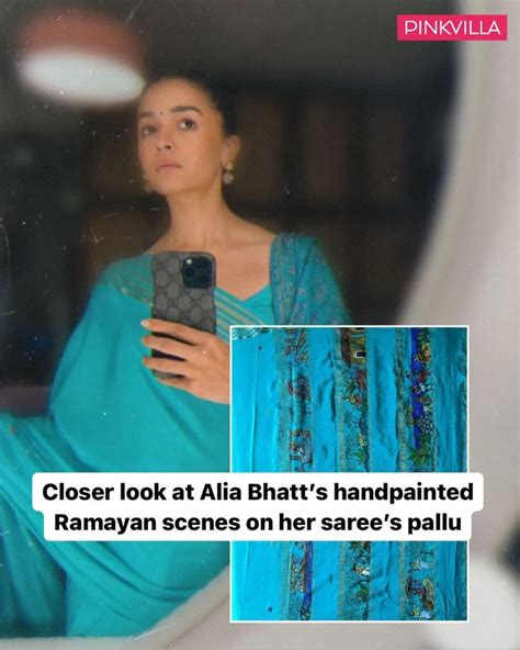 A closer look at Alia Bhatt's handpainted Ramayan scenes on her saree's pallu in 2024 | Alia ...