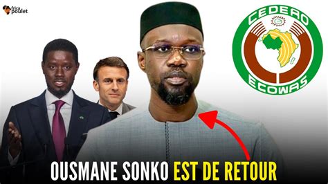 CEDEAO OUSMANE SONKO Je Peux PAS ENCOURAGER Une SCISSION Au Sein DES