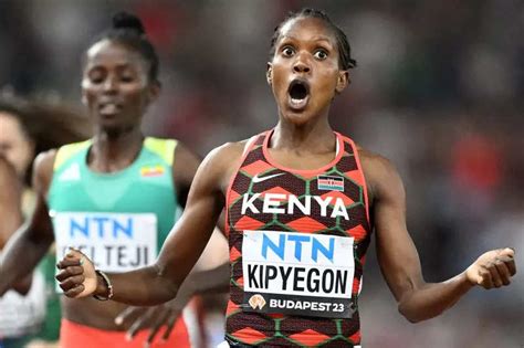 World Athletics Championships 2023 Faith Kipyegon Wins Third Gold