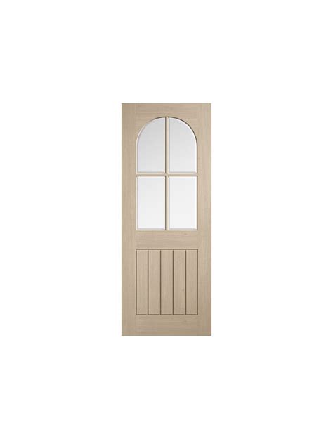 Mexicano Blonde Oak Arched Square Glazed Door