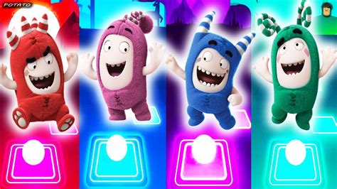 Purple Oddbods Vs Blue Oddbods Vs Green Oddbods Vs Red Oddbods Tiles