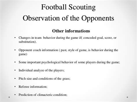 Football Scouting Report Template Templates Example Templates