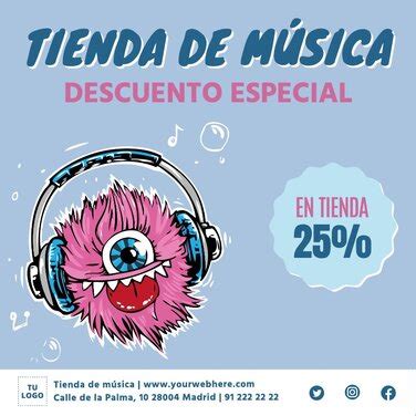 Publicita tu Tienda de Música con plantillas online