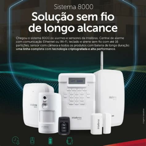 Amt 8000 Central De Alarme Sem Fio Contra Roubo 64 Zonas Intelbras