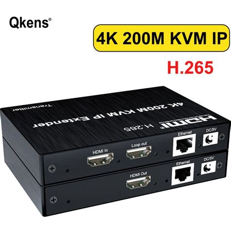 4k 200m Hdmi Kvm Extender Over Ip Rj45 Cat6 Cable Network Matrix Hdmi Switch Splitter Support