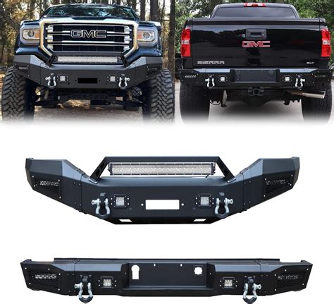 Luywte For 2016 2017 2018 Gmc Sierra 1500 Black Texture New Steel Front And Rear