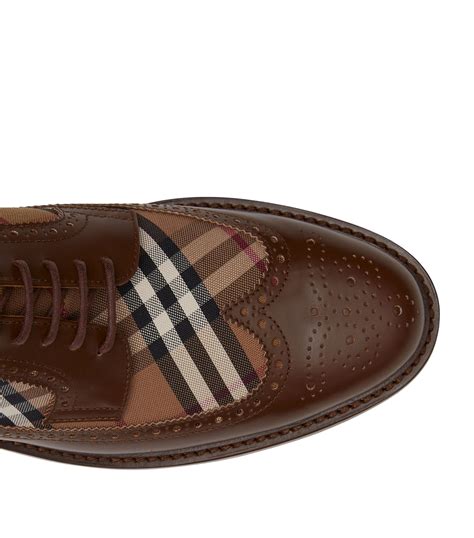 Burberry Leather Vintage Check Derby Shoes Harrods Us