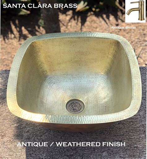 Santa Clara Brass 15 Hammered Round Drum Bar Sink With 2 Drain Included 2022 Winter