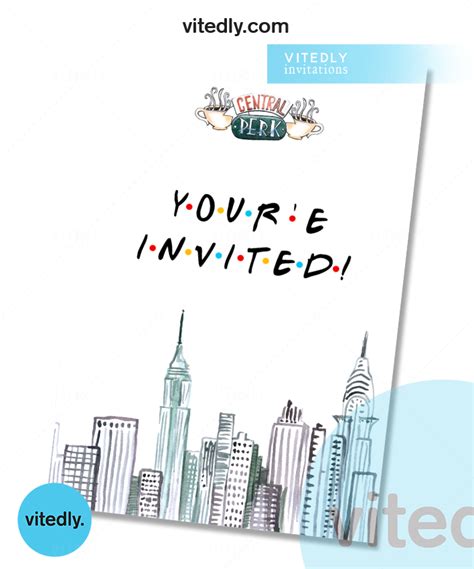 Friends Birthday Invitation Friends Invitation Card Friends Party