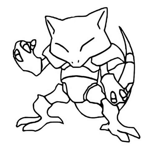 Pokemon Abra Coloring Pages