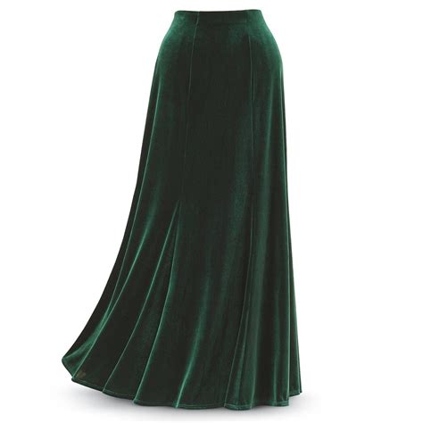 Green Velvet Skirt Womens Romantic Fantasy Inspired Fashions