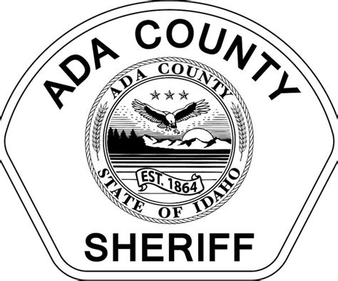 Artstation Ada County Sheriff Vector File Badge Black White Svg