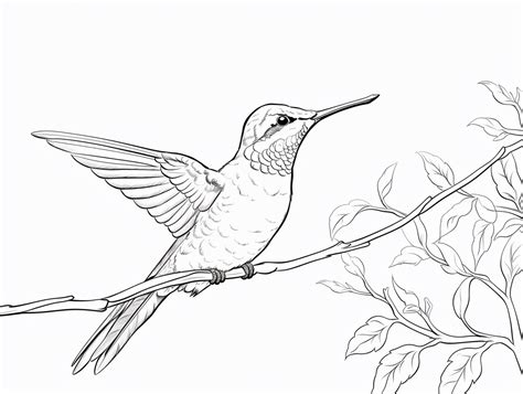 Hummingbird Coloring Page For Adults Coloring Page