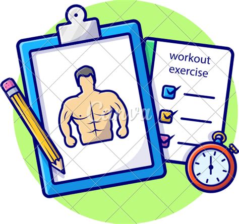 Download this Workout Exercise Cartoon Vector Illustration element from ...