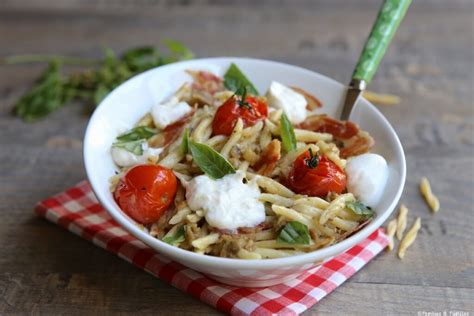 Trofie Au Pesto Burrata Tomates Cerise Et Pancetta