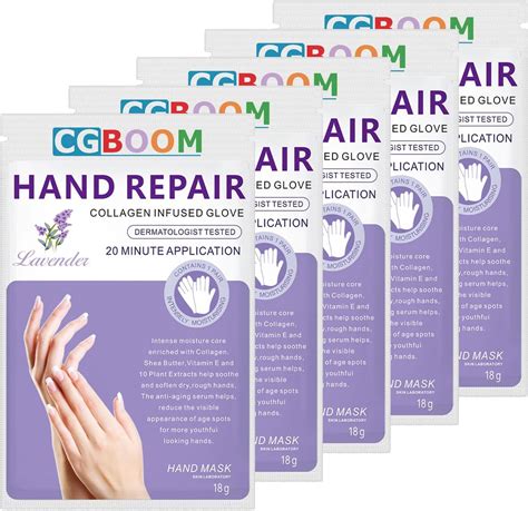 5 Pairs Hands Moisturizing Gloves Hand Skin Repair Renew Mask W