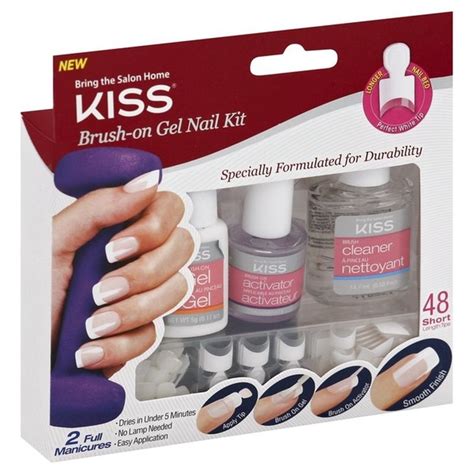 Kiss Nail Kit Brush On Gel Short Length 1 Each Instacart