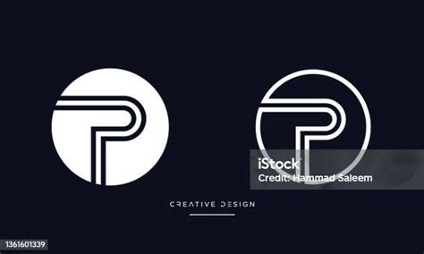 pp p alphabet letters abstract icon monogram stock illustration
