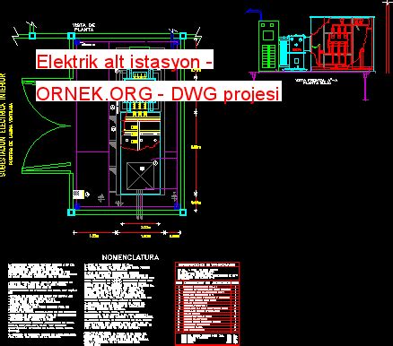 Proje Sitesi Elektrik Alt Istasyon Autocad Projesi