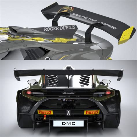 Carbon Fiber Rear Wing Spoiler "EVO2" fits the OEM Lamborghini Huracan ...