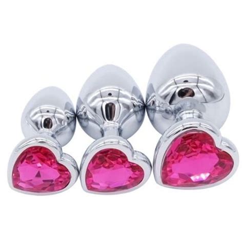 Anal Plug Crystal Jewelry Heart Butt Plug Stimulator Dildo Stainless