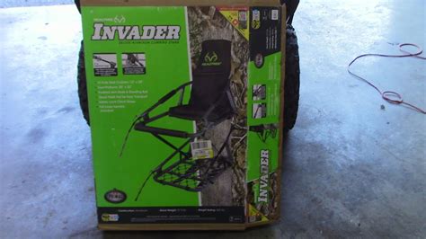 Realtree Invader Deluxe Aluminum Climbing Tree Stand Overview Youtube