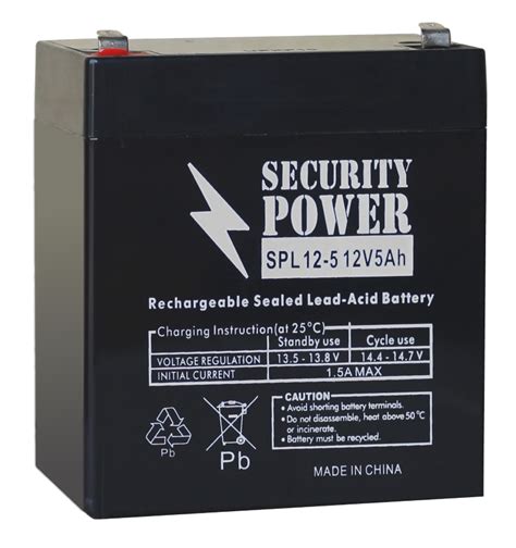 Аккумуляторная батарея Security Power SPL 12-5 F2 12V/5Ah, SPL серия ...