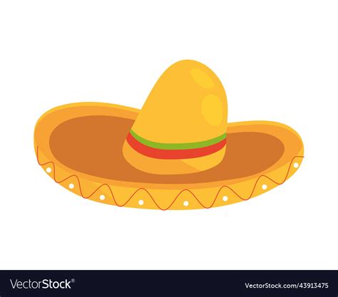 Mexican traditional hat Royalty Free Vector Image