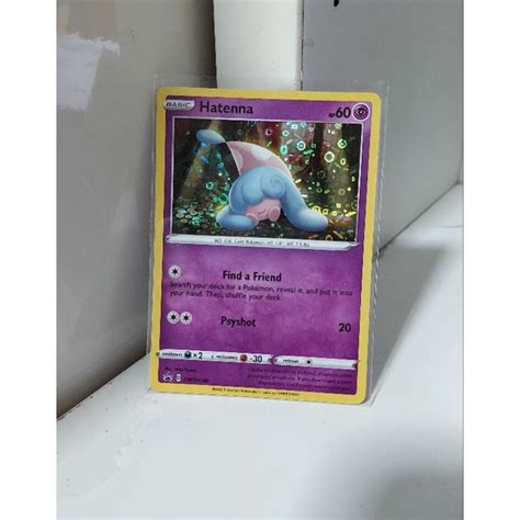 Pokemon Swsh040 Hatenna Promo Holo Card Shopee Singapore