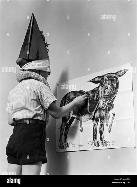 Pin The Tail On The Donkey Game Stock Photo Alamy