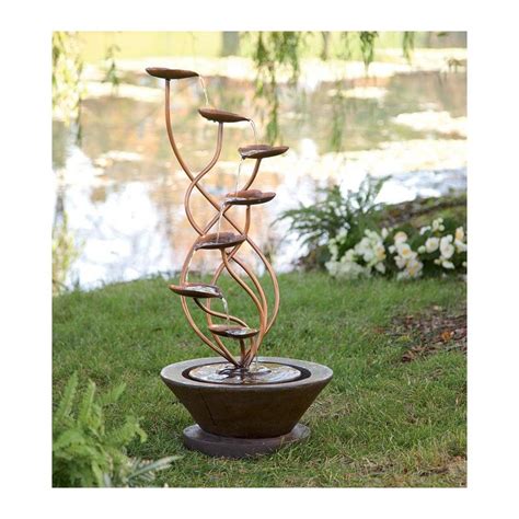 Wind Weather Large Bronze Leaf Fountain Fountains Outdoor Water