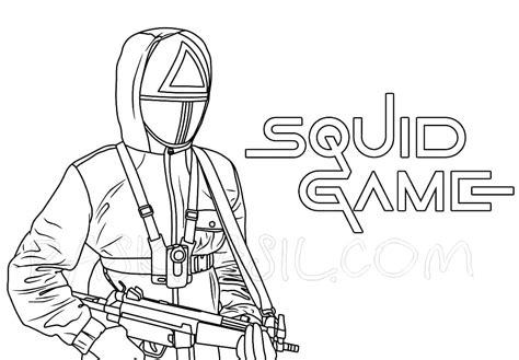 Coloriage Squid Game Netflix T L Charger Et Imprimer Gratuit Sur