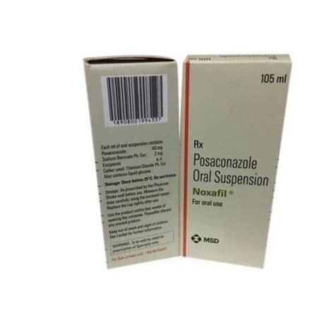 Noxafil Posaconazole Oral Suspension 105ml At Rs 15000 Bottle In