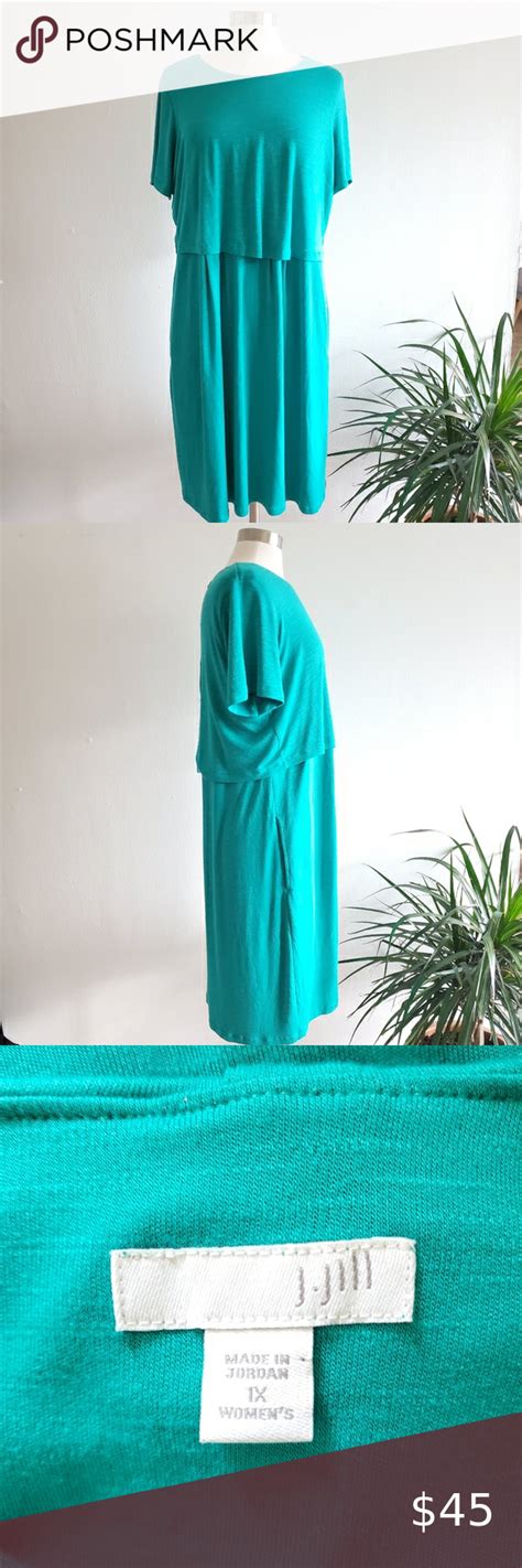 J Jill Turquoise Summer Dress Jersey Very Comfy J Jill Dress