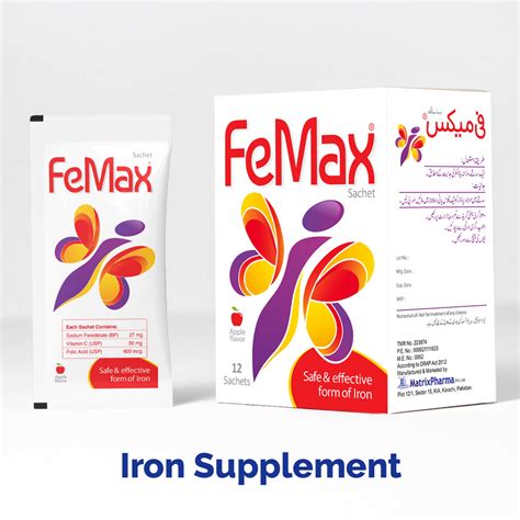 FeMax Sachet Iron Supplement Management Of Iron Deficiency Anemia