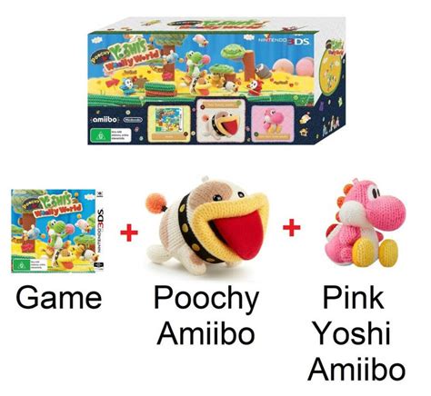 Poochy Yoshis Woolly World Amiibo Game Rare Bundle For Nintendo Ds