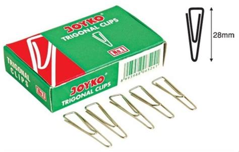 Jual Trigonal Clips Joyko No 1 Klip Kertas Besi Penjepit Segitiga