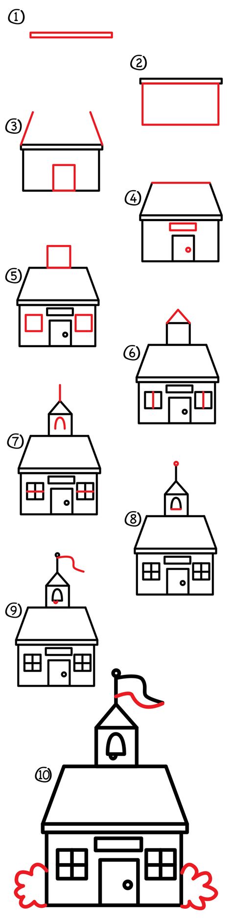 How To Draw A Cartoon School - Art For Kids Hub