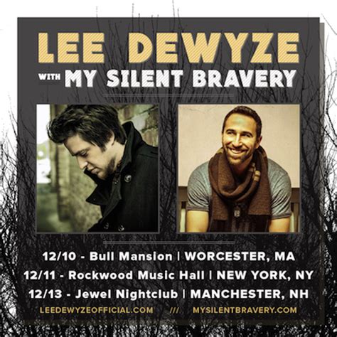 Winter Tour Dates With Lee Dewyze | My Silent Bravery