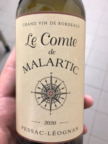 Château Malartic Lagravière Le Comte de Malartic Pessac Léognan Blanc